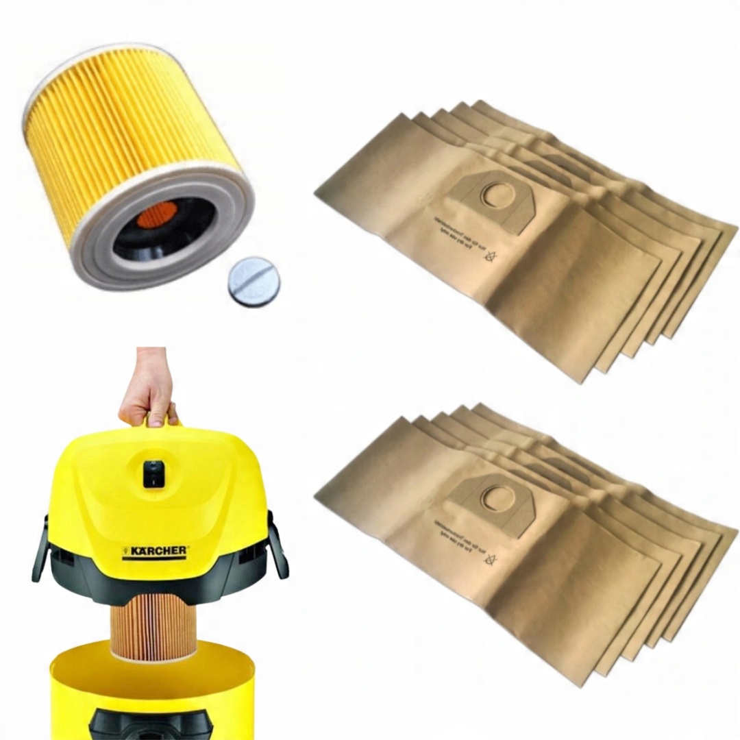 

10x Worki Filtr Do Odkurzacza Karcher WD3 200 MV3