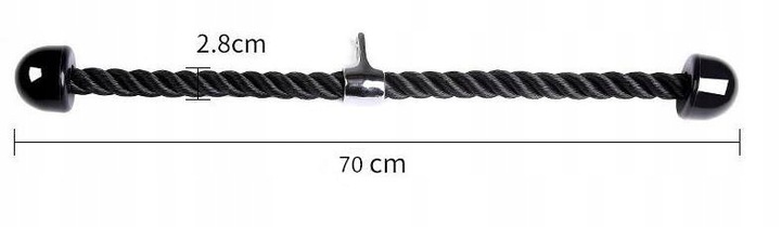 UCHWYT SZNUR LINA DO WYCIĄGU GÓRNEGO DOLNEGO Atlasu NA TRICEPS 200KG GRATIS Rodzaj brak informacji