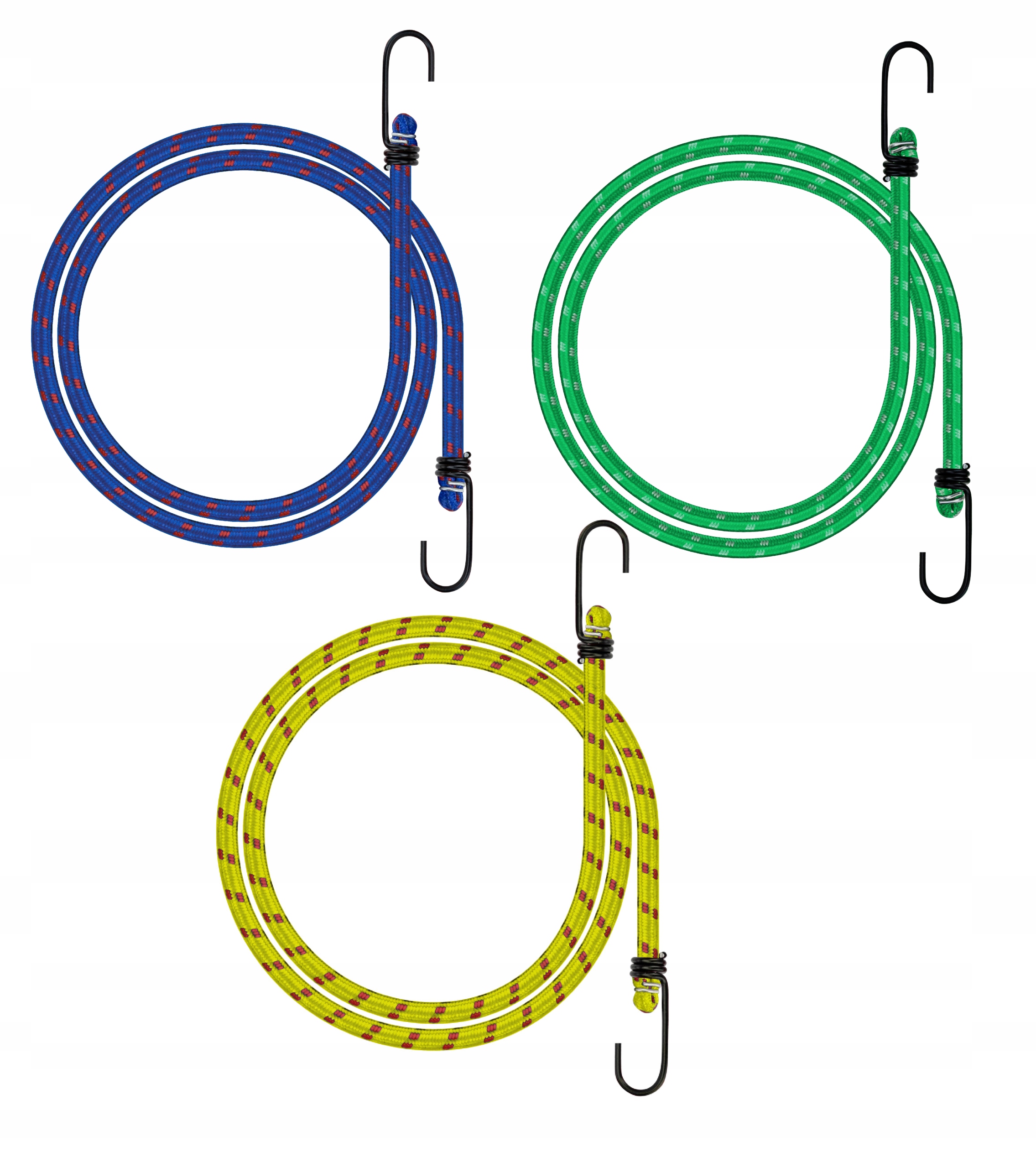 Linki Gumy Bagażowe Elastyczne Transportowe Mocowanie Haczyk 110 CM 3 szt