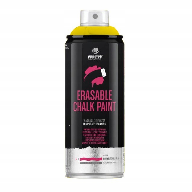 Kreda W Sprayu 400ml Lakier do Tymczasowego Znakowania Żółty