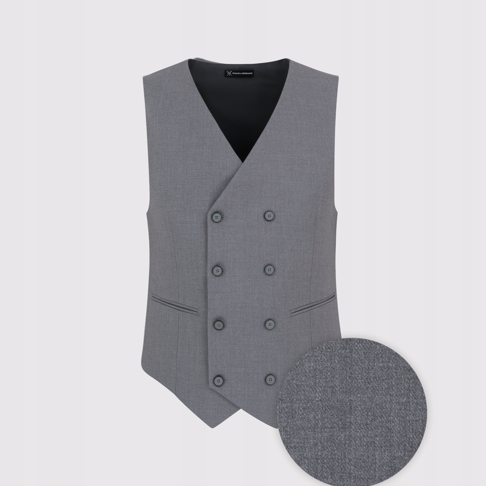 Šedá dvouřadá pánská vesta Pako Lorente vel