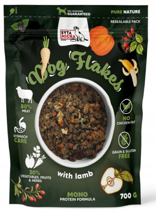 Syta Micha Karma suszona Dog flakes Jagnięcina 700 g