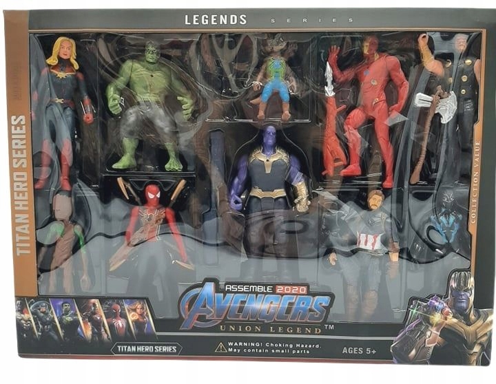 

10X Figurka Led Avengers Thor Thanos Hulk Ironman