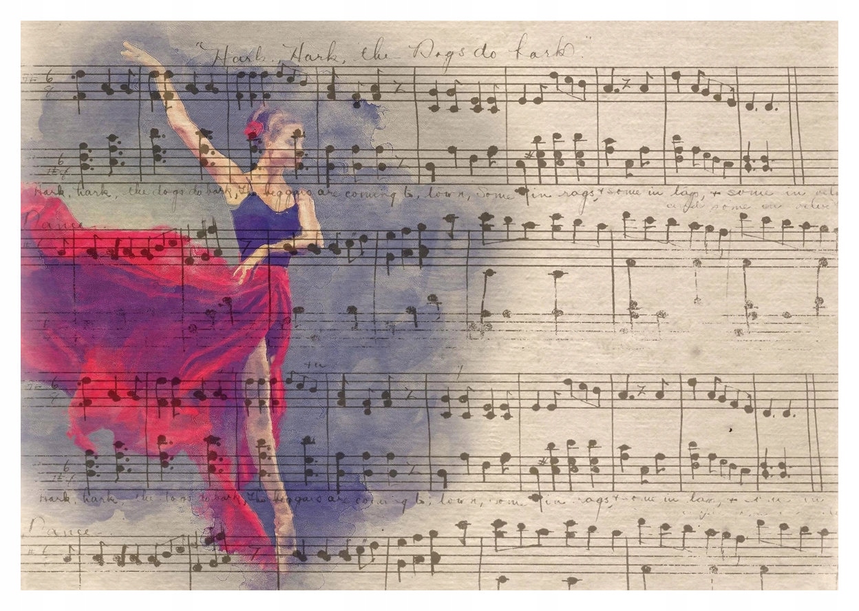 Fototapeta Tanečnice v červeném tónu vintage elegance 200x140 lepidlo