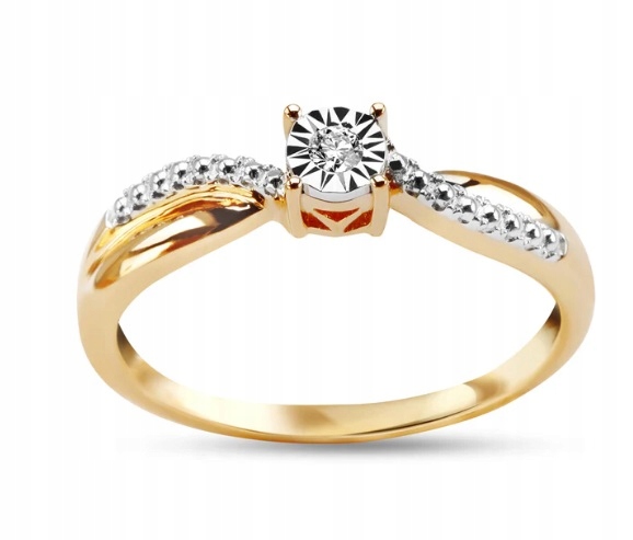 Złoty Pierścionek z Diamentami r11 PZ15144 Verona Jewellery