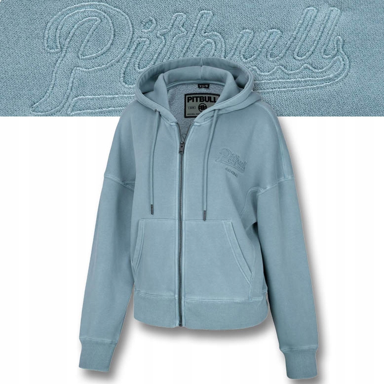 Dámská Oversize Mikina na zip s kapucí Pitbull Washed Manzanita II