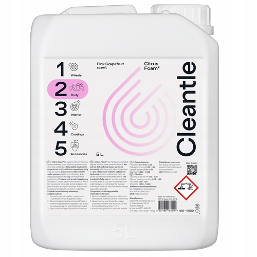

Cleantle Citrus Foam Piana aktywna 5L