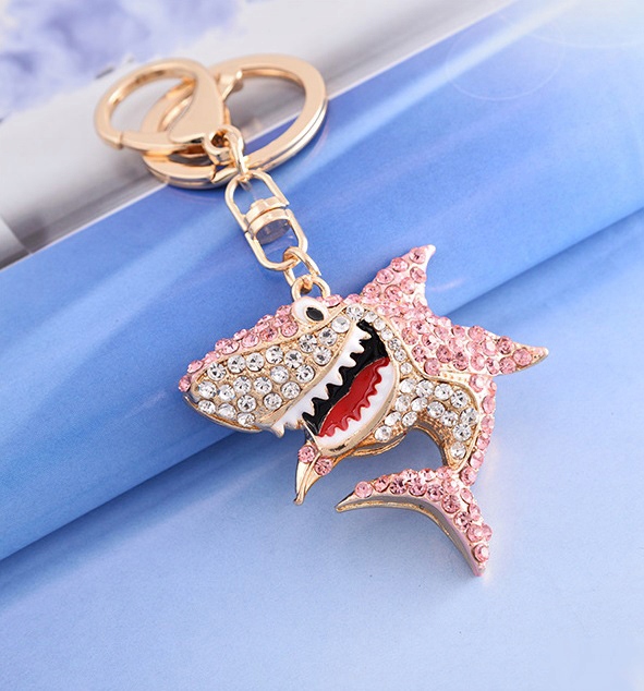 Brelok Breloczek Do Kluczy Różowy Rekin Shark Stan opakowania zastępcze
