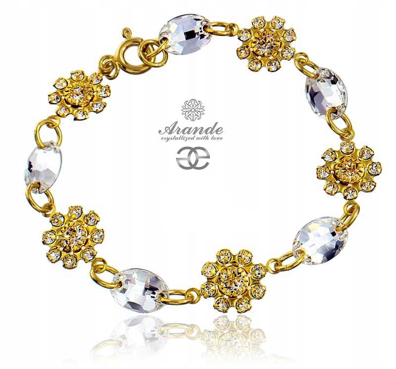 Křišťálový Náramek Crystal Feel Zlatý