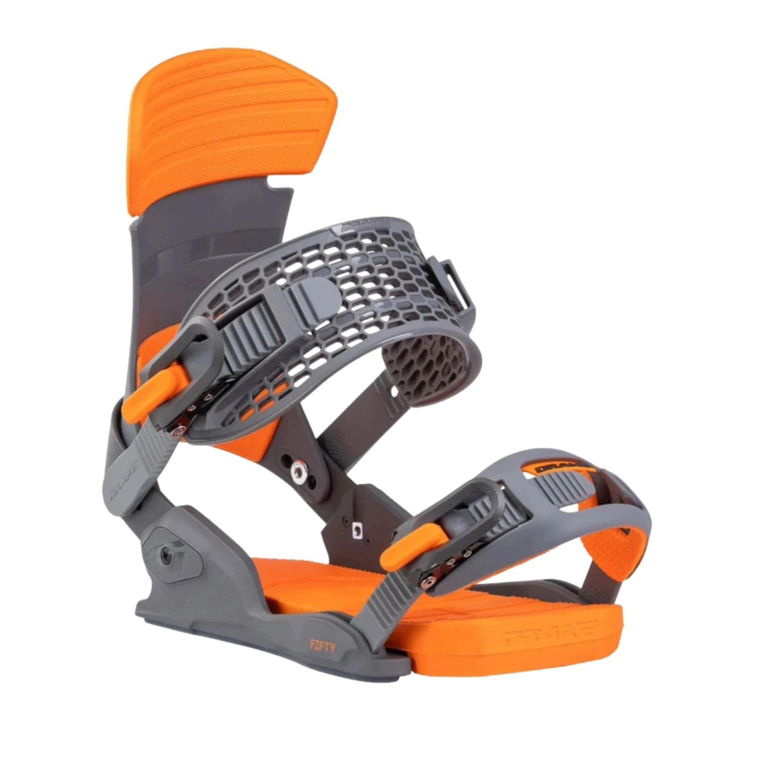 Wiązania snowboardowe męskie Drake Fifty szaro-pomarańczowe r. M 37-41