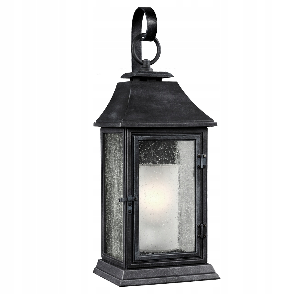 Venkovní nástěnné svítidlo Retro lampion tmavý zestárlý zinek IP44 Feiss