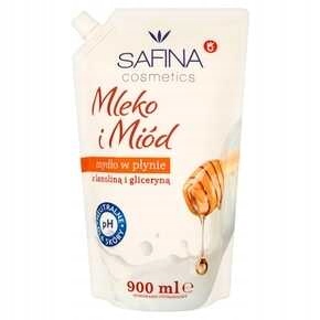 

Mydło w płynie mleko i miód 900ml Safina zapas