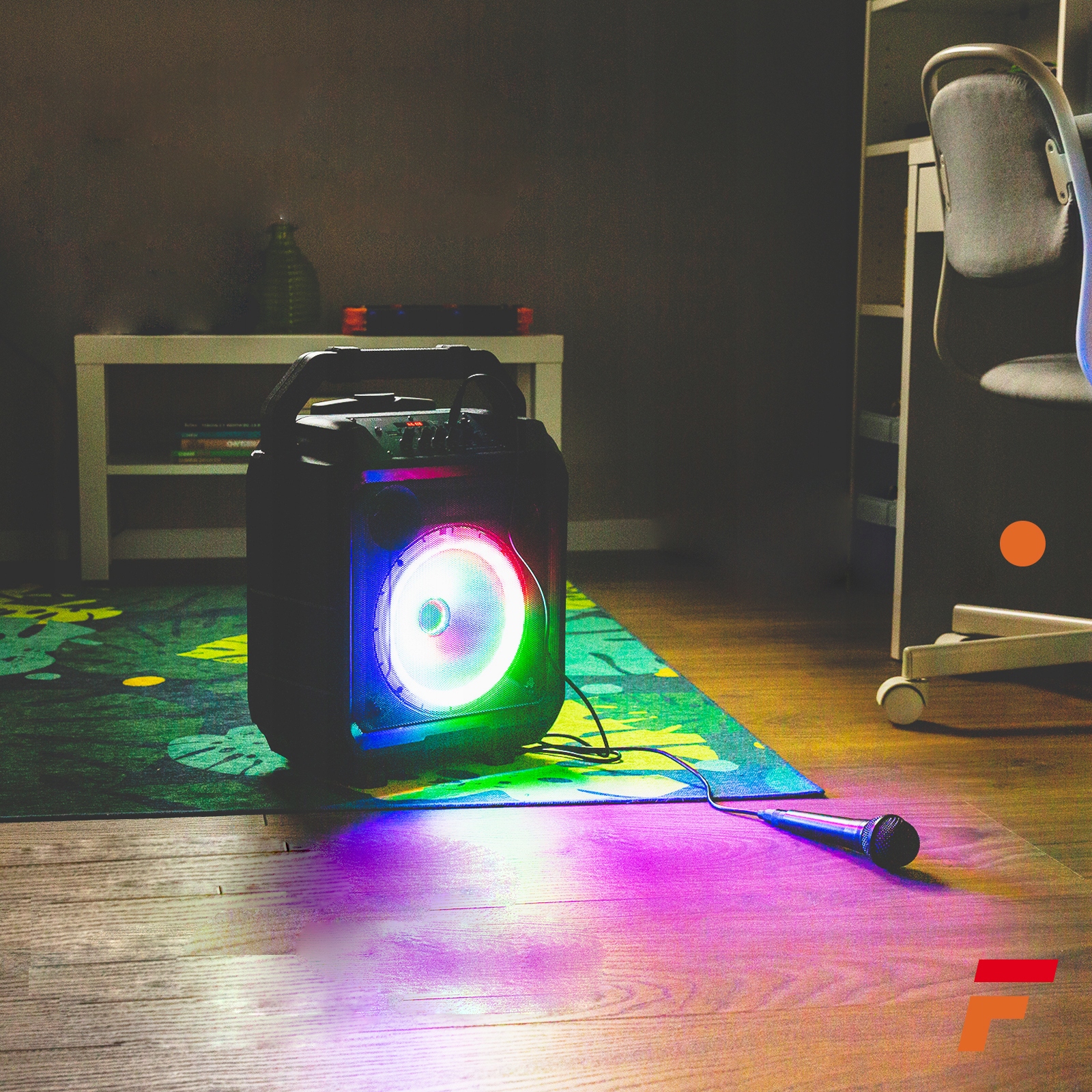 Kolumna imprezowa LED 8''120W BT USB bateria MIC Moc znamionowa RMS 60 W