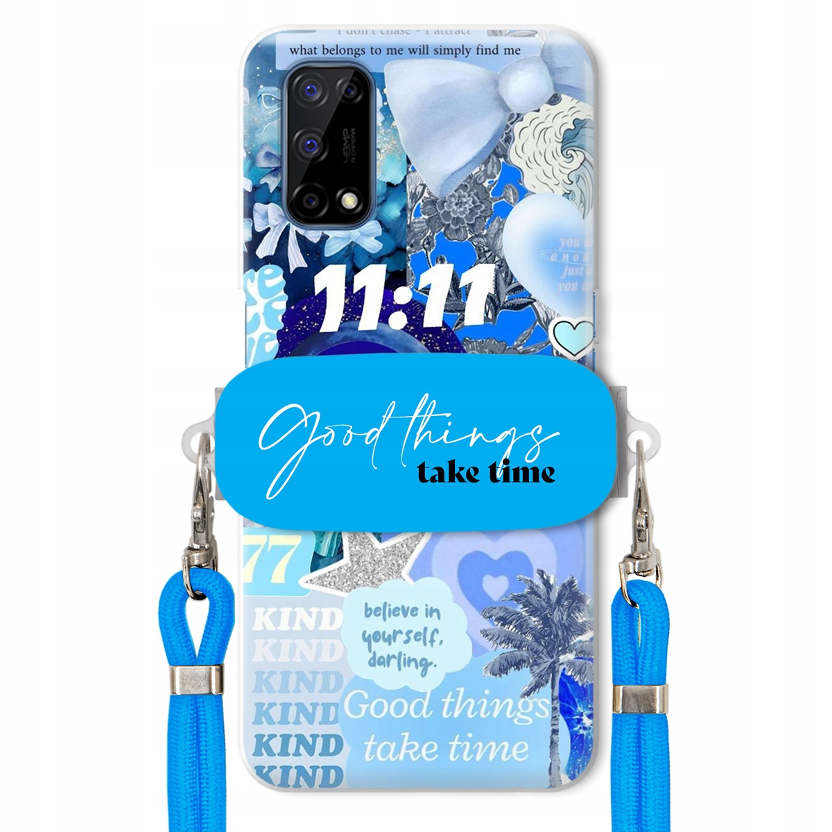 Puzdro pre Realme 7 5G Držiak Crossbody vodítko Good Things Take Time Lata