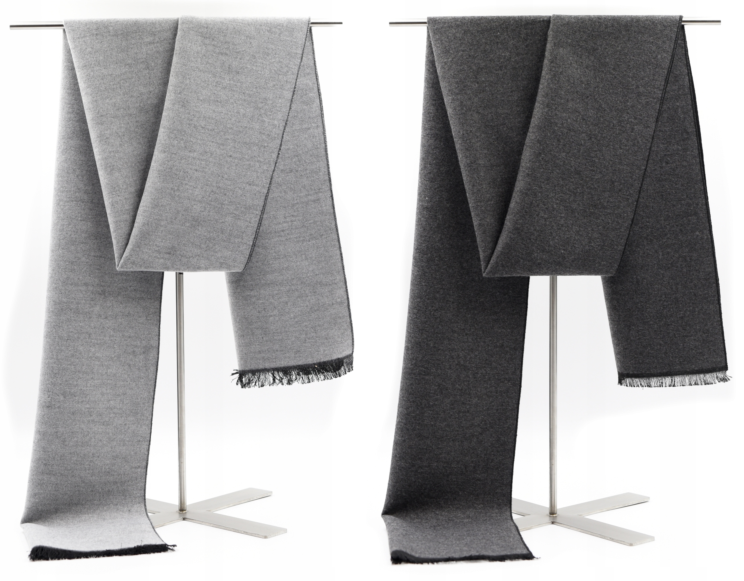 

Szal szali męski dwustronny szaro grafitowy