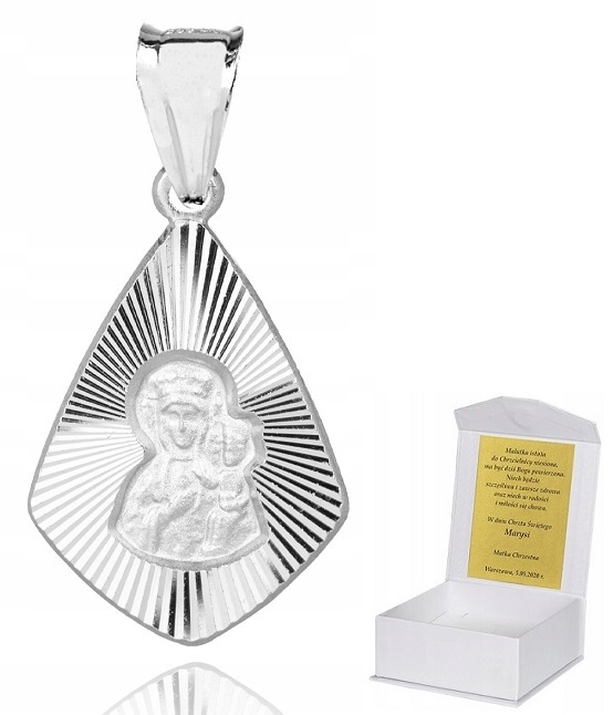 925 Stříbrný katolický medailon 925 2,08g 2,8cm M48