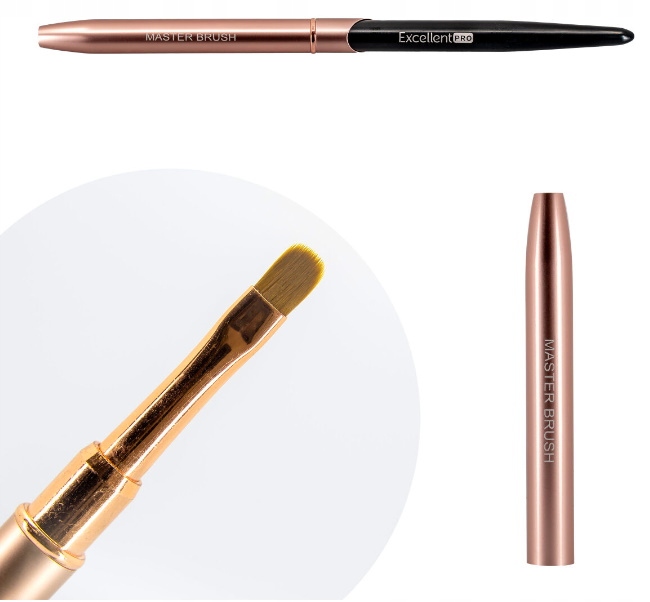 EXCELLENT PRO PĘDZELEK DO ŻELU OWAL #6 Rose Gold