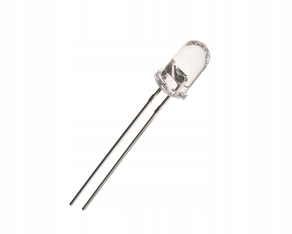 

5x Dioda Led Biala Zimna S.j 5mm 11cd Rezystor 12V