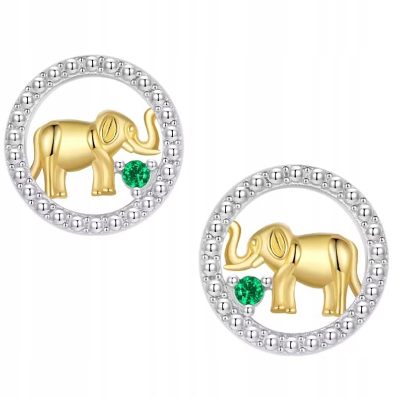 Stříbrné Náušnice Sloni Stříbro 925 Náušnice Trusky