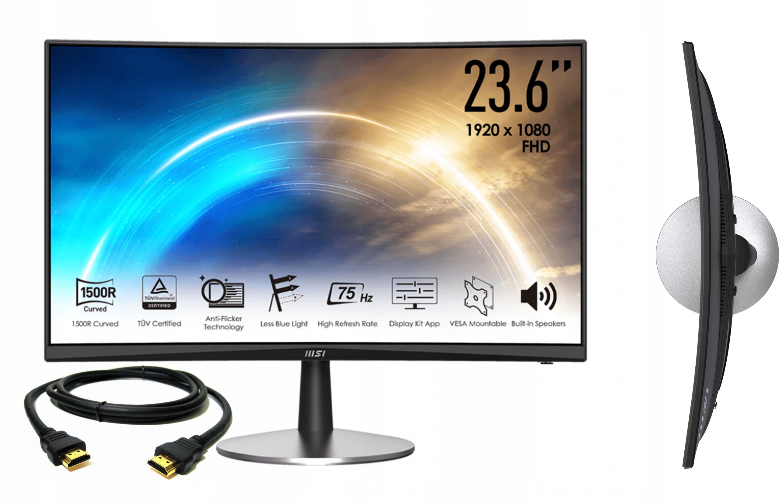 

Zakrzywiony Monitor Msi 24'' MP242C VA/FHD/75Hz