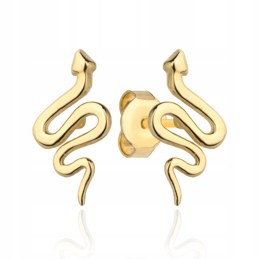 Náušnice zlaté hadi 585 14k Tyčinka 1.15g Bez kamene