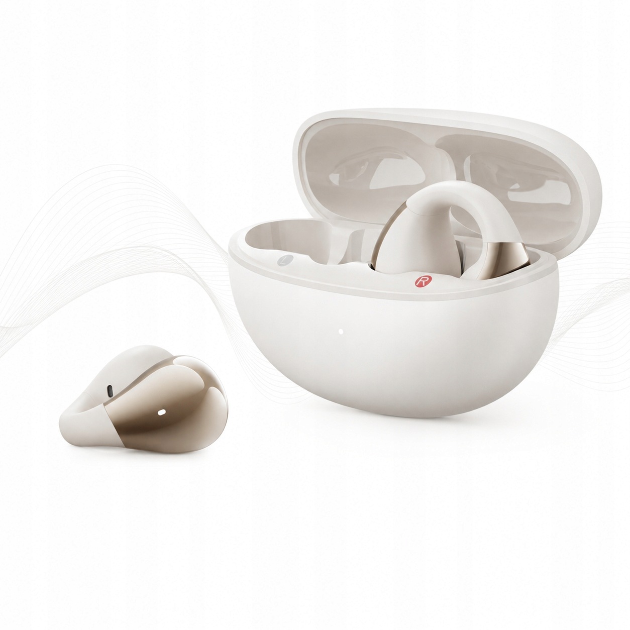 Bezdrátová sluchátka Ows Qcy Crossky C30 IPX4 Bluetooth 5.4 bílá