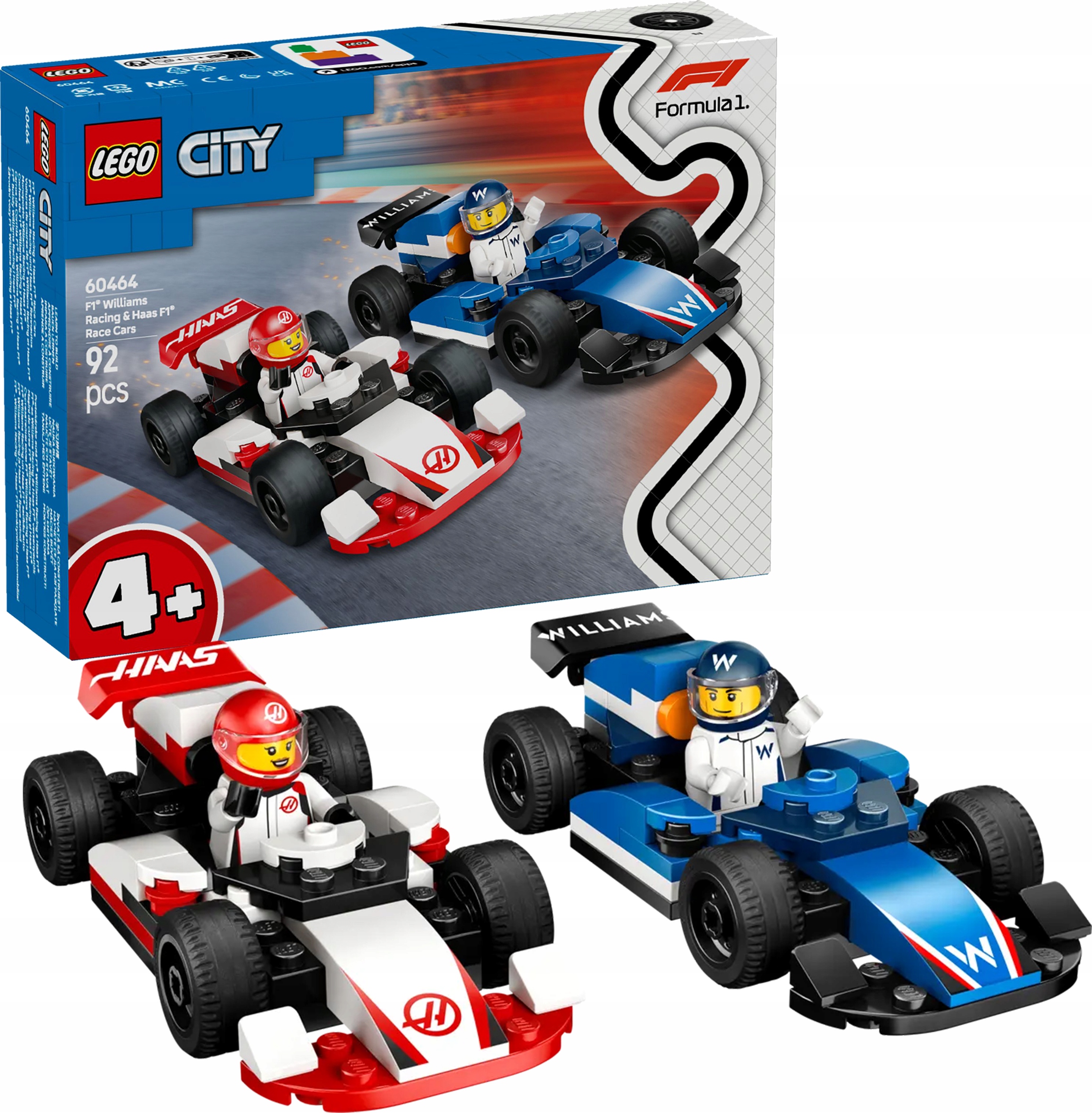 60464 Lego City Vozy F1 Williams Racing a Haas