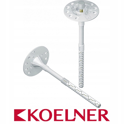 Koelner kołki do styropianu 10x220 metalowy trzpień (250 szt.)