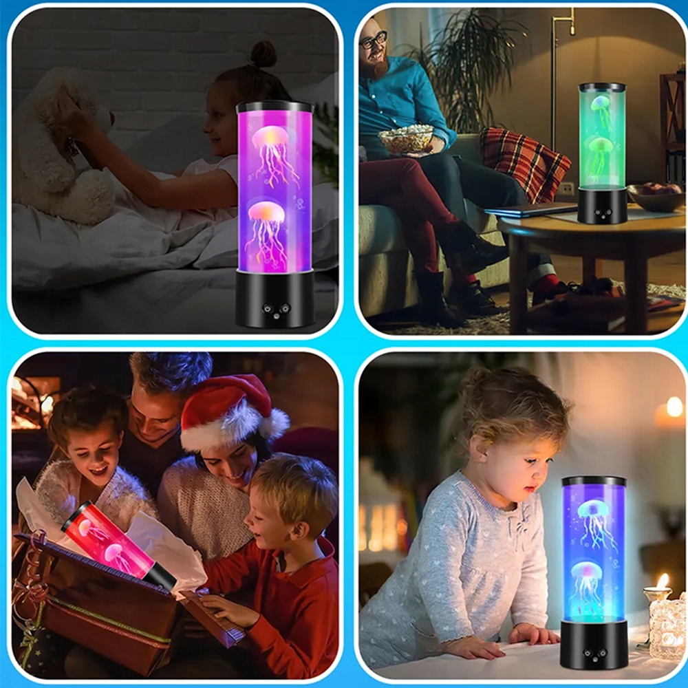 NOWOCZESNA LAMPA STOŁOWA LED JELLYFISH RGB 17 KOLORÓW 29CM Kolor czarny