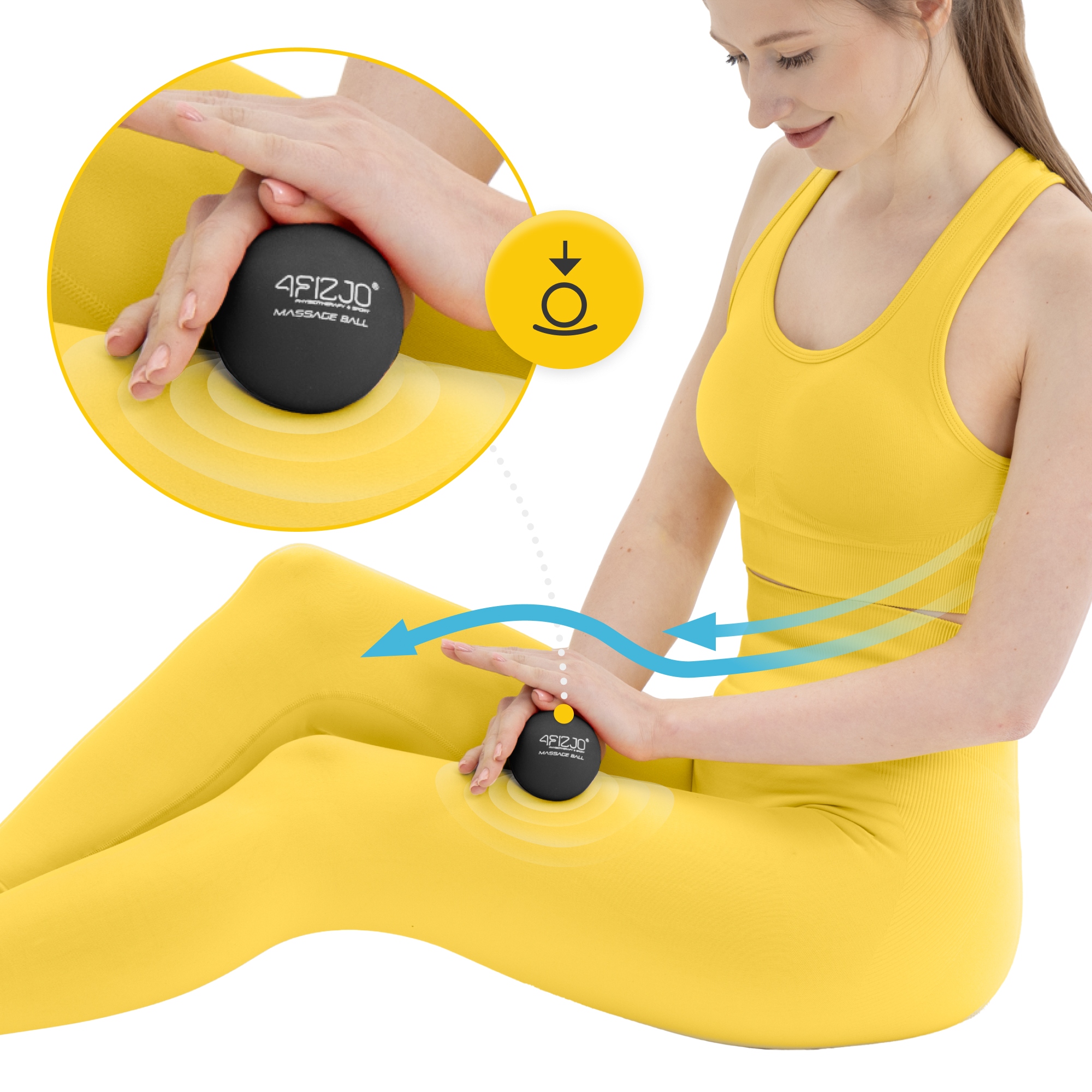 PIŁECZKA DO MASAŻU FIZJOTERAPII ROLLER BARDZO TWARDA ROZLUŹNIENIE MIĘŚNI Kolor czarny