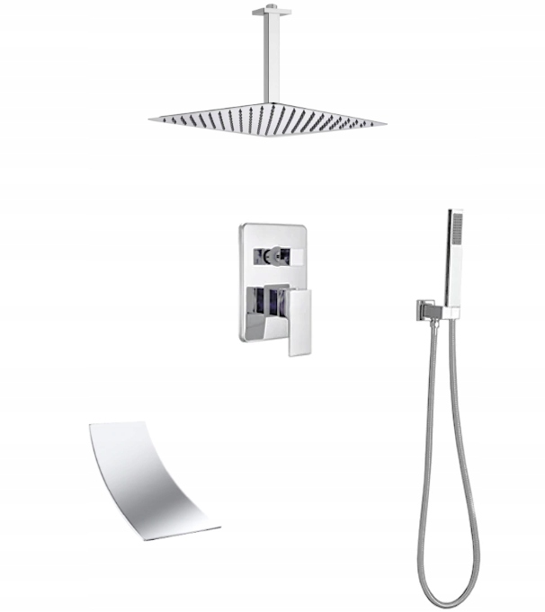 Podomietková Sprchová Súprava Vodopád Chrómová Dažďovka 20 cm