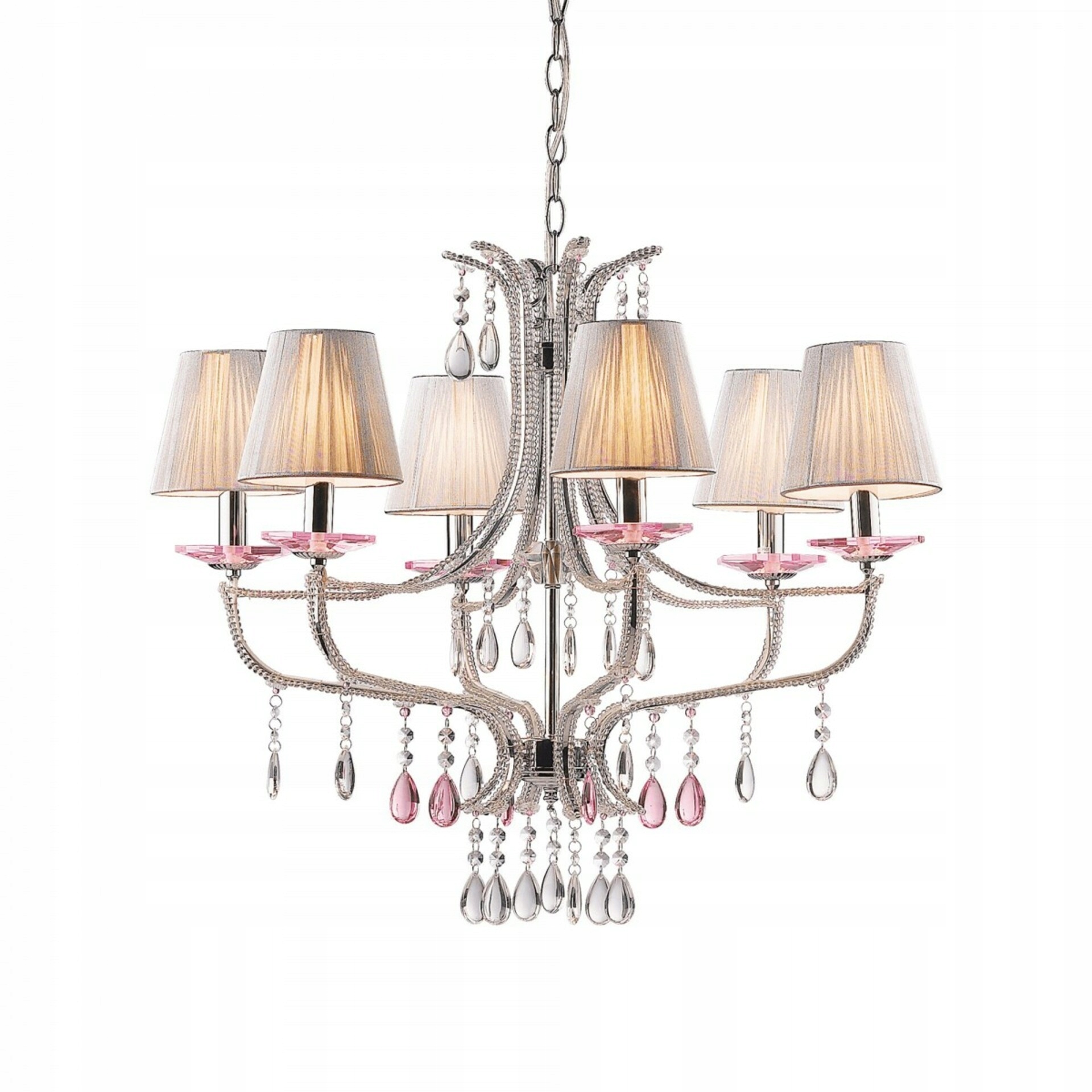 Závesný luster Ideal Lux Violette SP6 fialová/strieborná 6xE14 240W