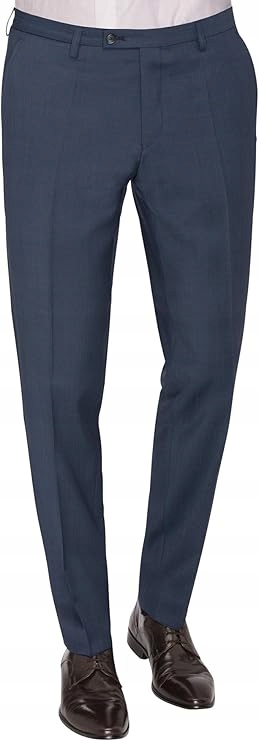 Club Of Gents Tmavě Modré Elegantní Jednoduché Kalhoty S Páskem 90 6FA