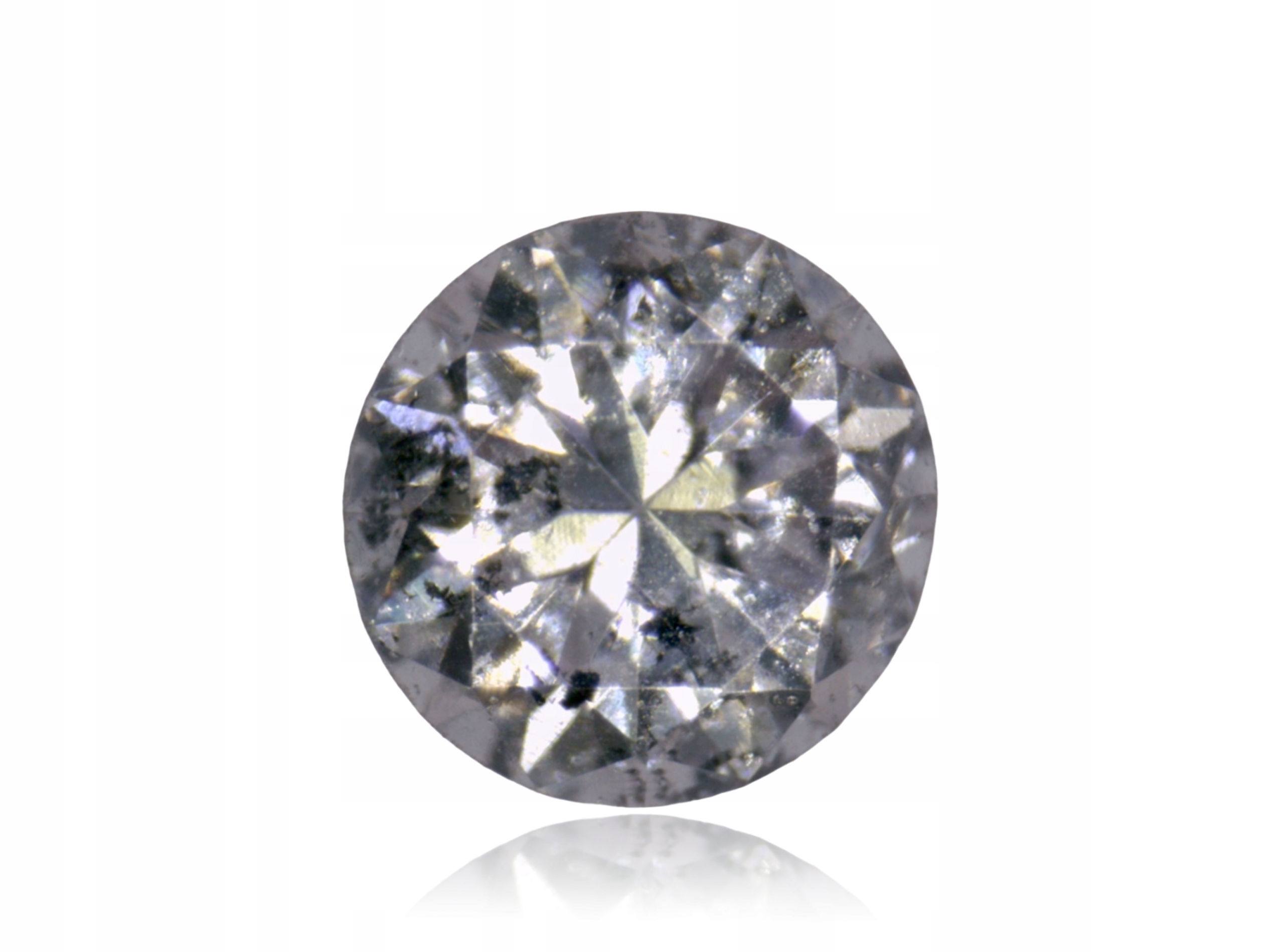 Přírodní Diamond 0.03ct Grey Briliant I2 eCertifikát Wbd