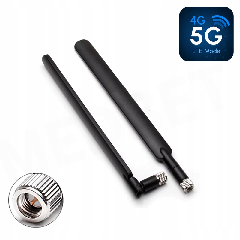2 x MOCNE ANTENY DO MODEMÓW ROUTERÓW LTE 3G 4G 5G Wi-Fi 12 dBi WTYK SMA