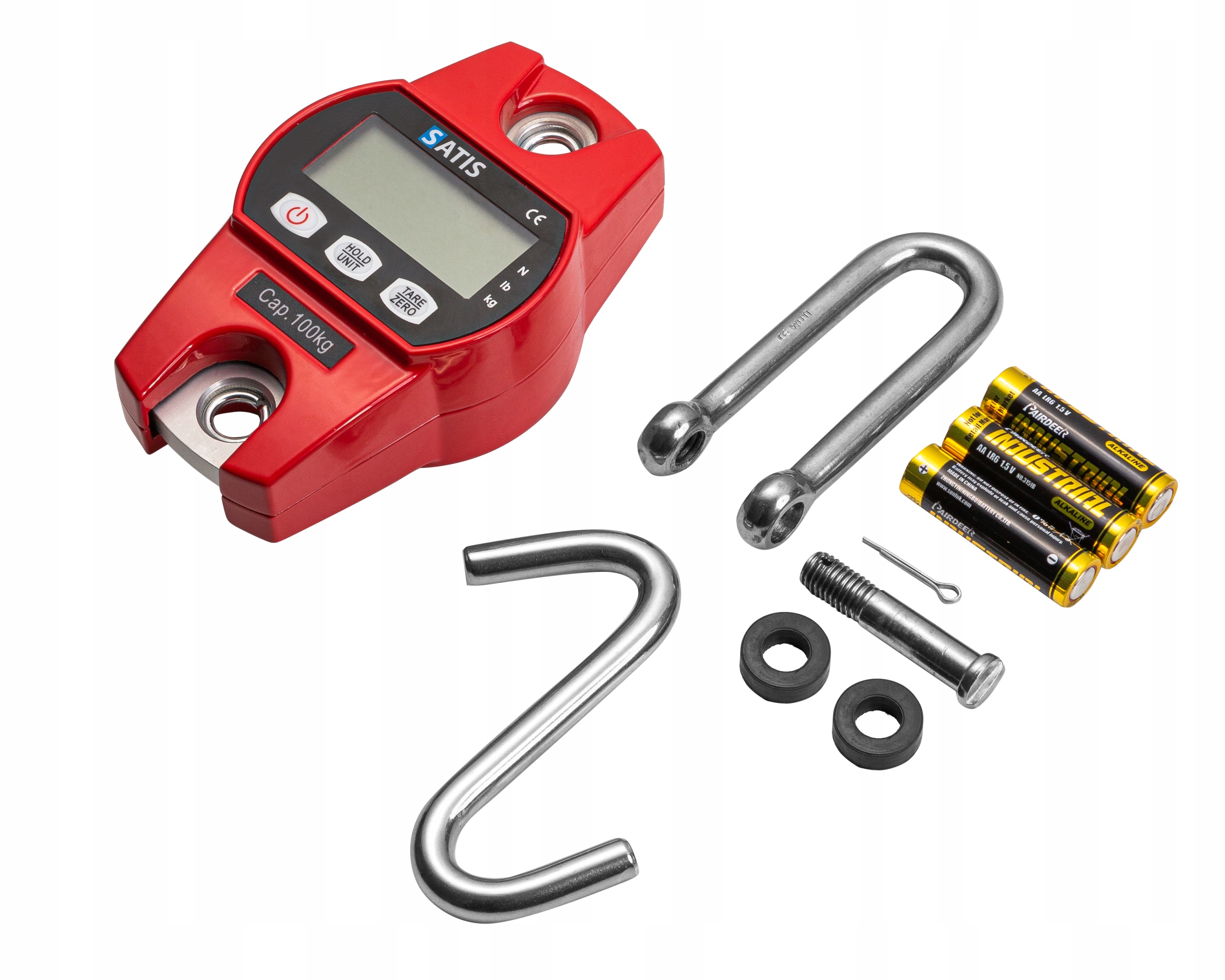 WAGA ELEKTRONICZNA WĘDKARSKA HAKOWA PODWIESZANA SATIS 100kg WISZĄCA LCD Model OCS-L