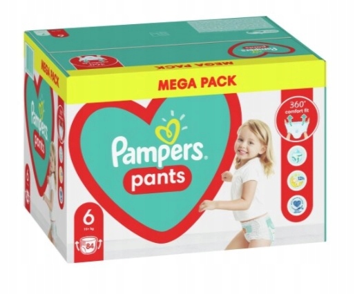 PAMPERS PANTS 6 PIELUCHOMAJTKI 84 SZT MEGA PACK
