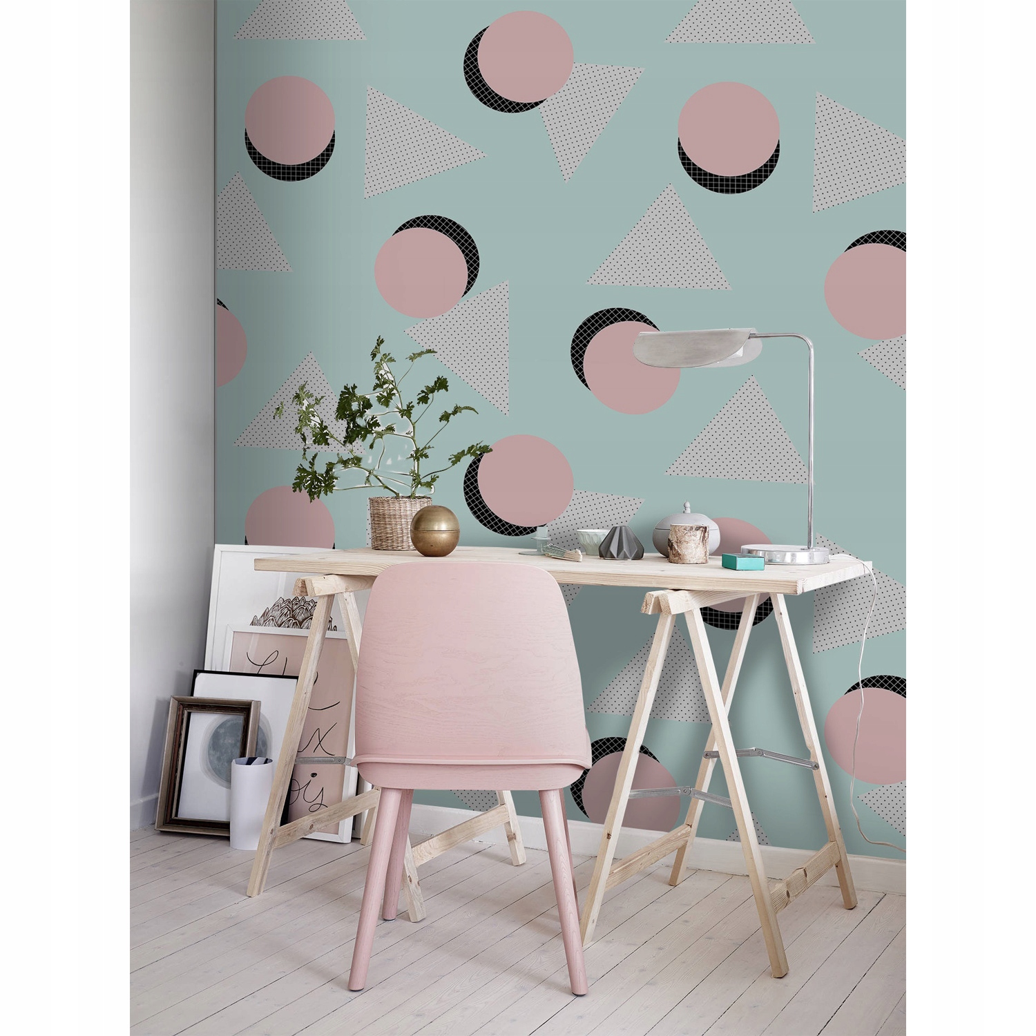 

Tapeta ścienna Retro geometryczne wzory 290x290 cm