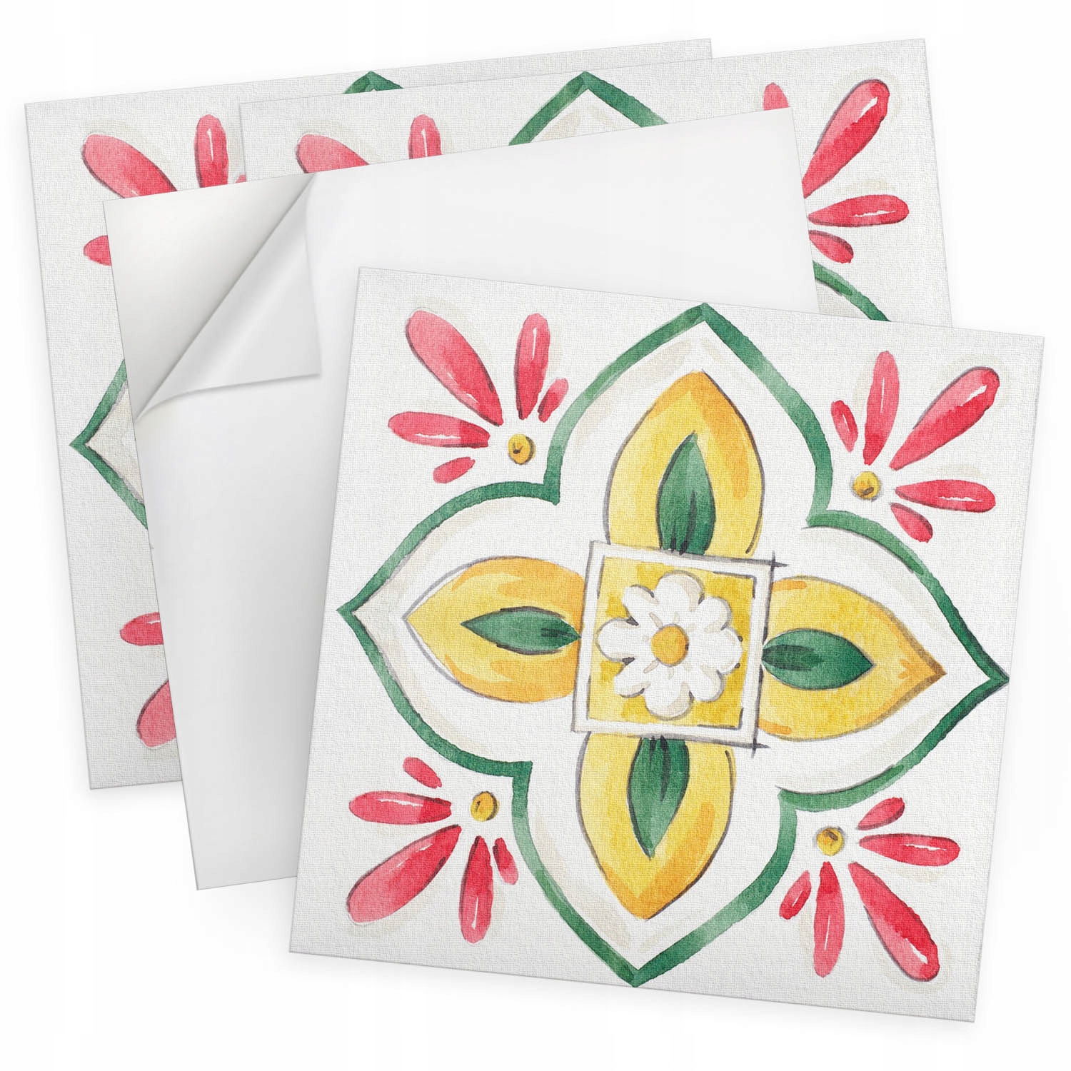 Balíček samolepících Pvc panelů Květinový vzor v rámu 4 ks 50x50 cm
