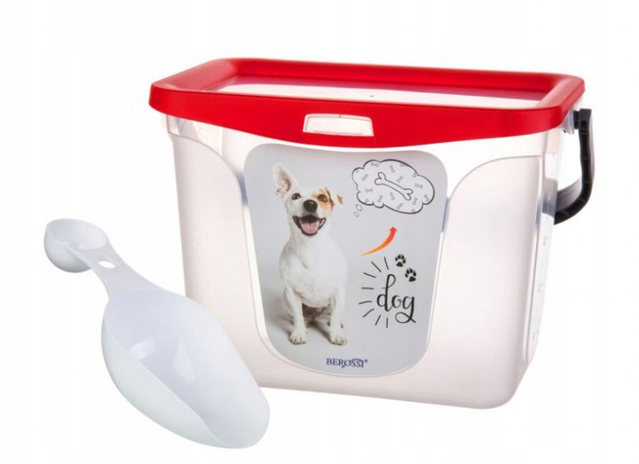 KUTYAELEDEL TÁROLÓ DOBOZ LAPÁTTAL 6L RENDSZEREZŐ