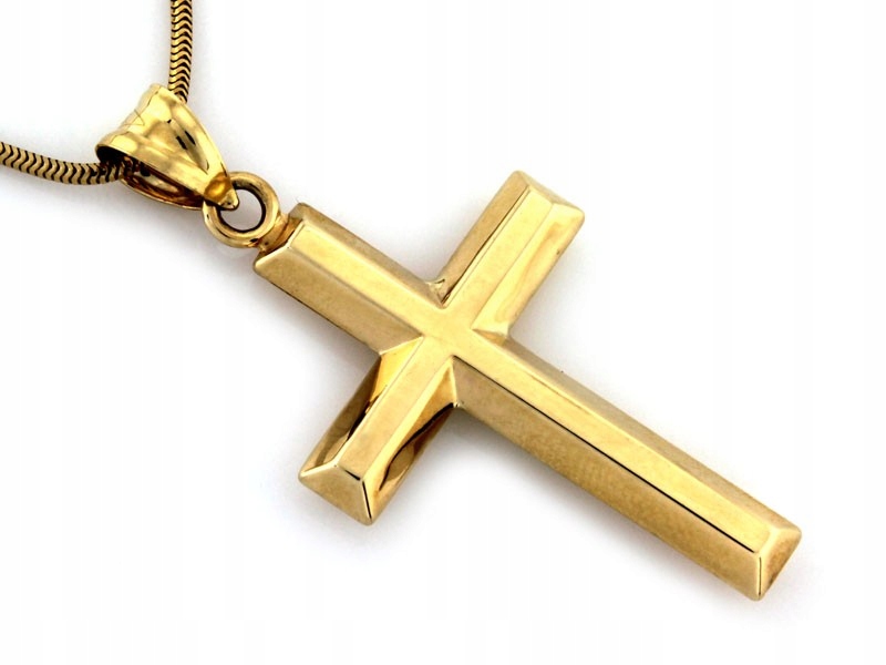 Zlatý přívěsek křížek velký pánský 585 14kt váha 3.46g 60mm na řetízek