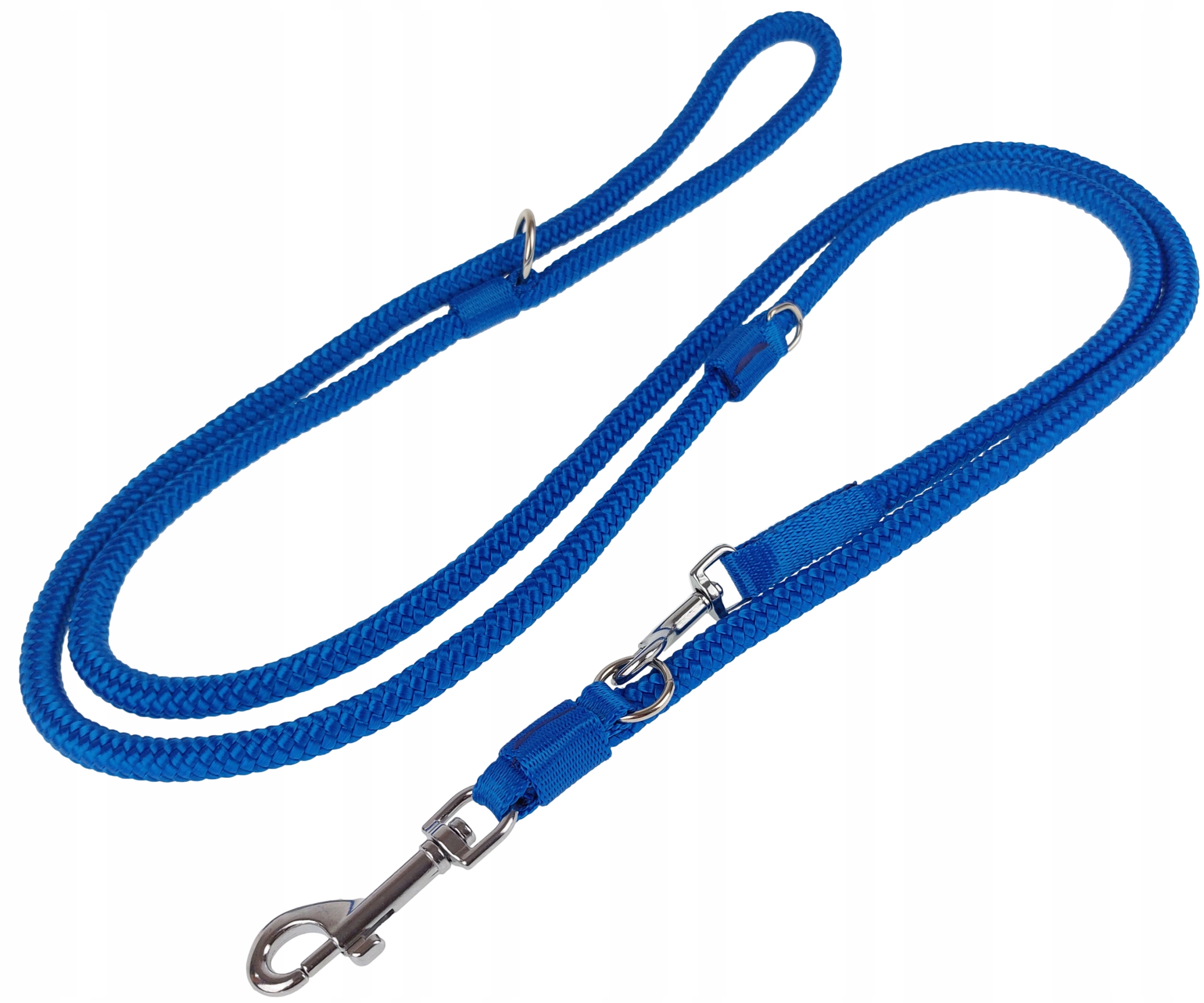 Levně Vodítko pro středního psa Nastavitelná šňůra 3 m/1,0 cm Champion Modrá