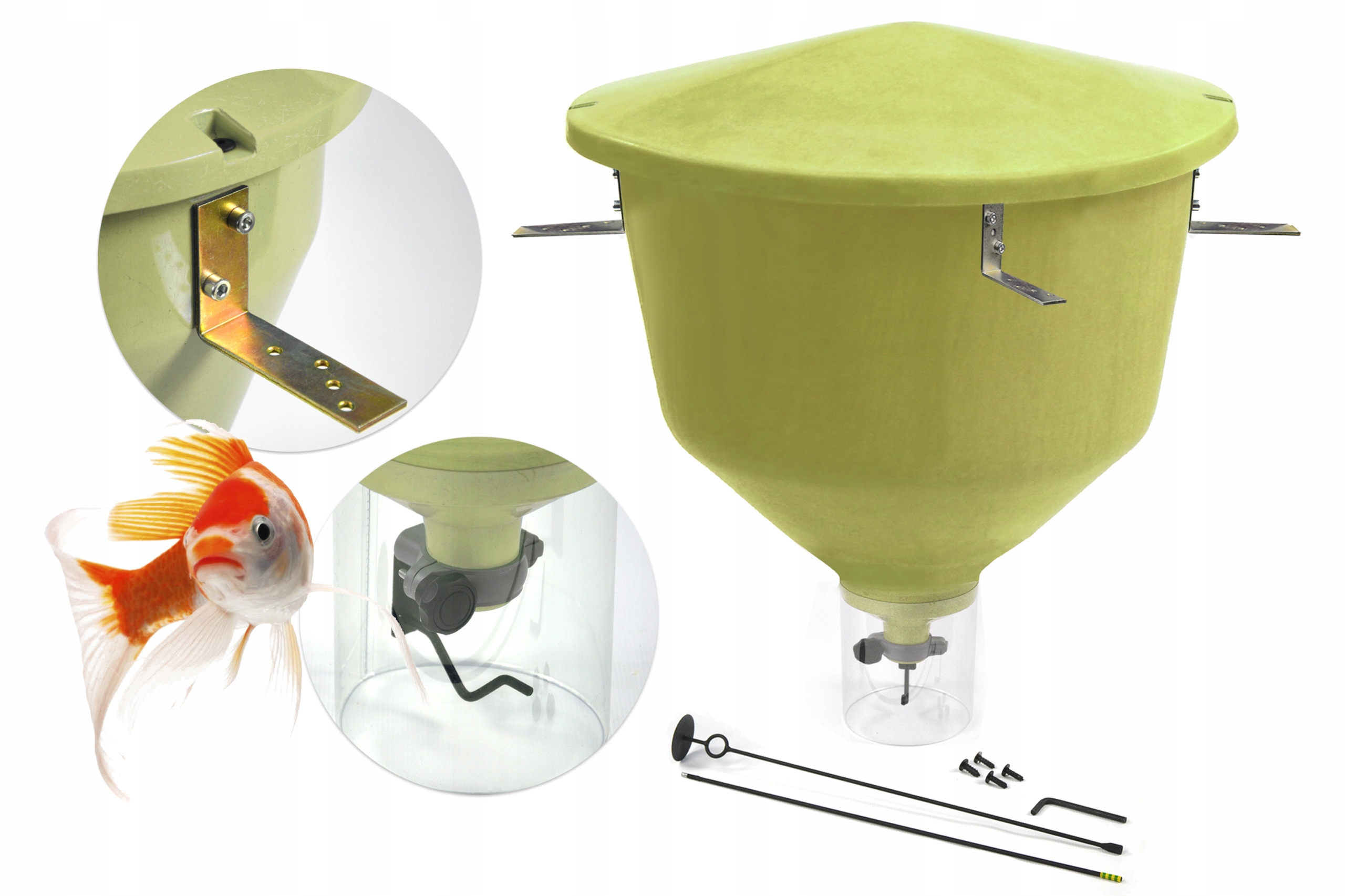 KARMNIK DOZOWNIK DO KARMA PASZA POKARM DLA RYB KARPI NA OCZKO STAW