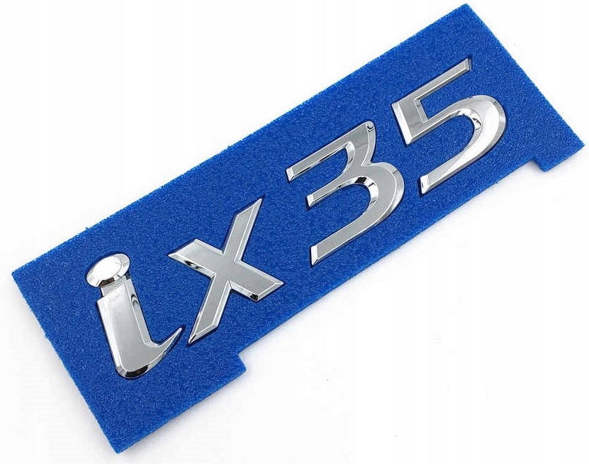 Emblemat Logo Znaczek Do Hyundai IX35 Na Klapę Tył Srebrny Połysk Chrom Abs