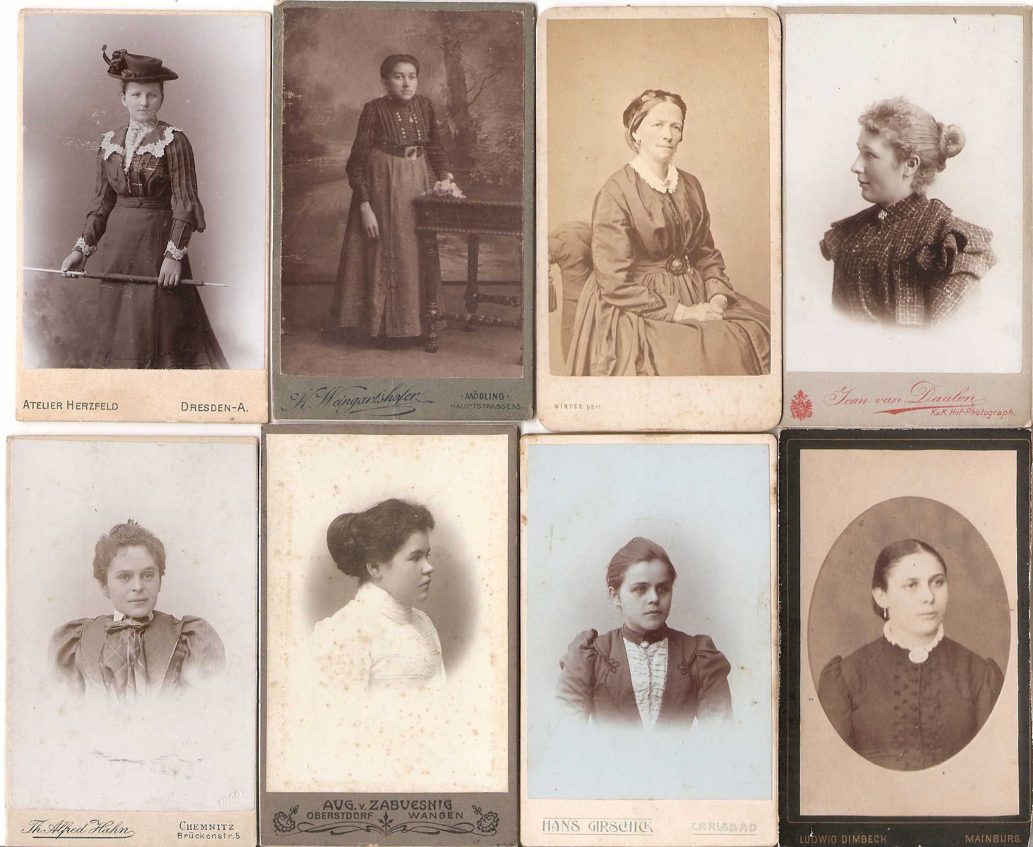 FOTOGRAFIE KARTONIKI -ATELIER FOTOGRAFICZNE -8 sztuk