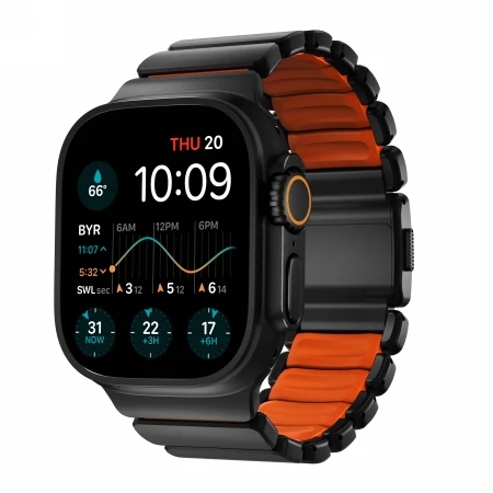 Titanový náramok Nomad strieborný 24 mm pre Apple Watch