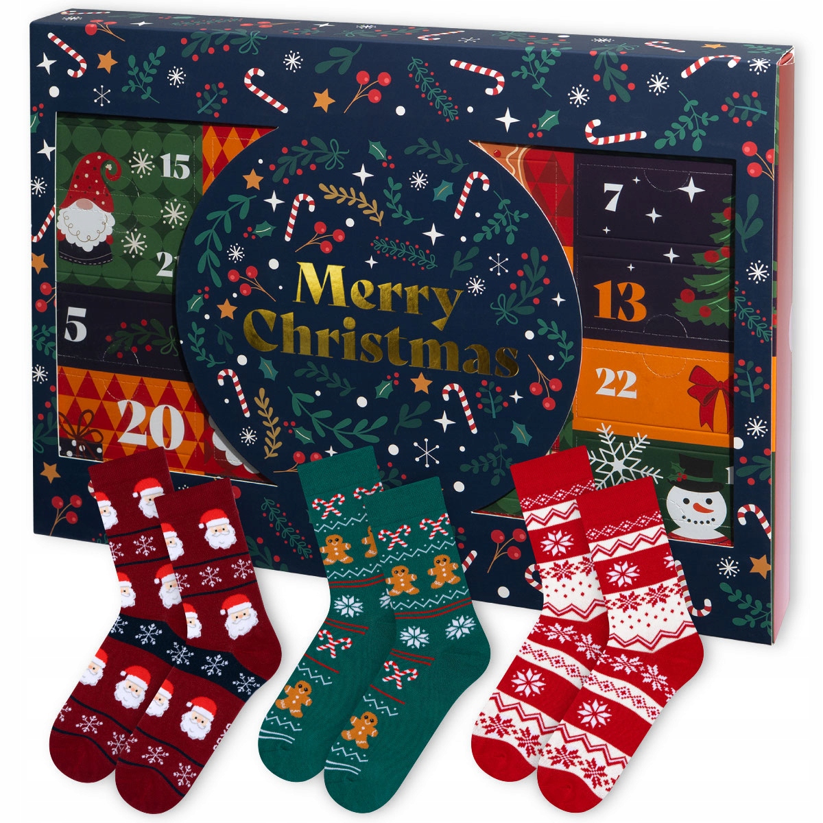 Soxo ponožky adventní kalendář v krabičce dárek k Vánocům