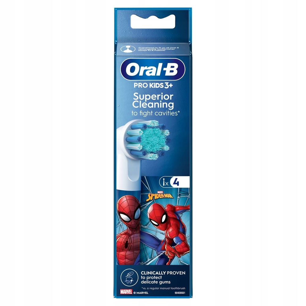 Oral-B Kids 3+ Końcówki do szczoteczki elektrycznej dla dzieci x4 Spiderman