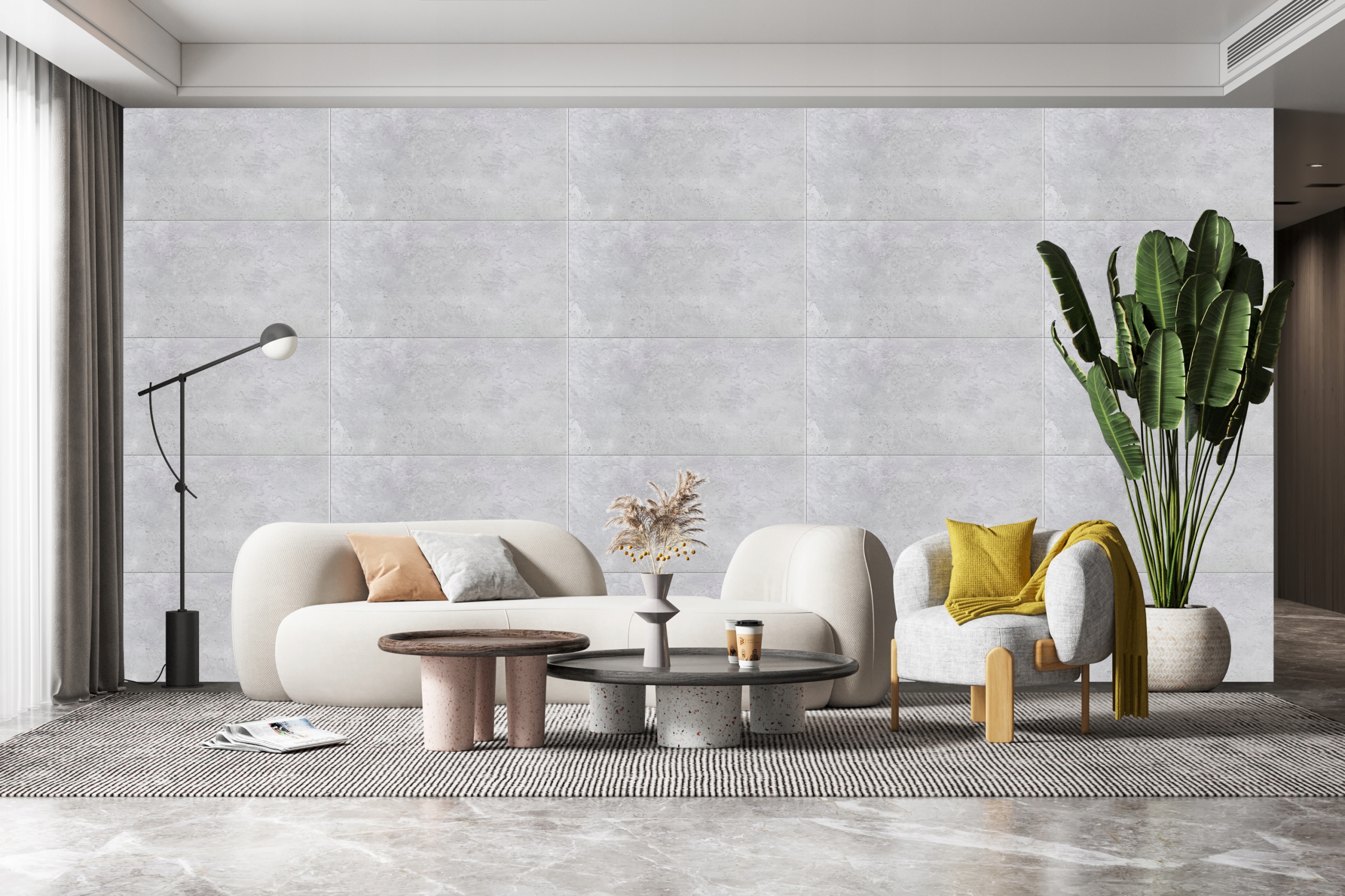 SZARY panel na ścianę beton dekoracyjny 6914XL Materiał tworzywo sztuczne