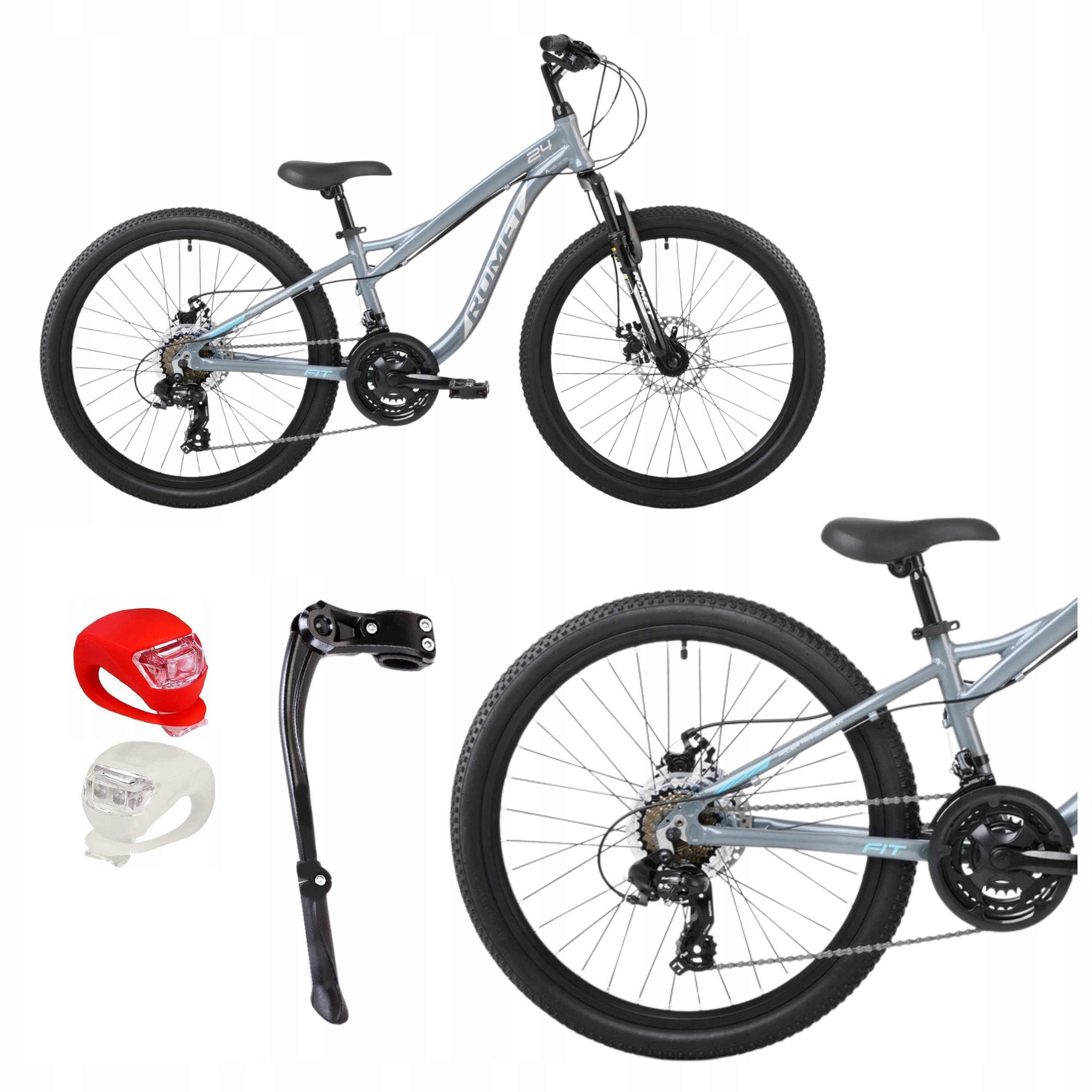 Kolo 24" Romet Rambler Fit Shimano Horské Mtb Osvětlení A Patka Bonus